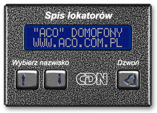 Aco cdn-230e st elektroniczny spis lokatorów stal - możliwość montażu - zadzwoń: 34 333 57 04 - 37 s