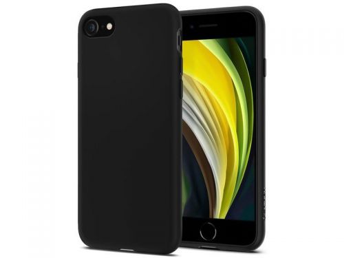 Etui spigen liquid crystal do apple iphone 7/8/se 2020 matte black + szkło 3mk