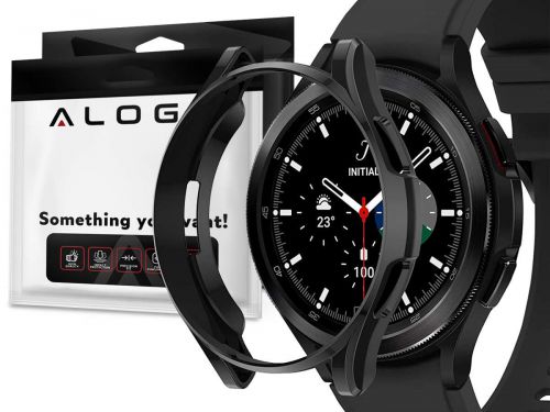 Etui silikonowe alogy case do samsung galaxy watch 4 classic 46mm czarne