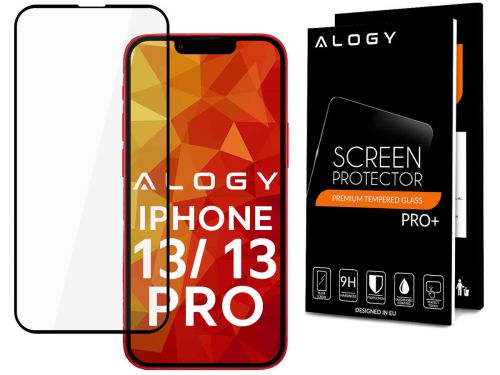 Szkło alogy full glue case friendly do apple iphone 13/ 13 pro 6.1 black
