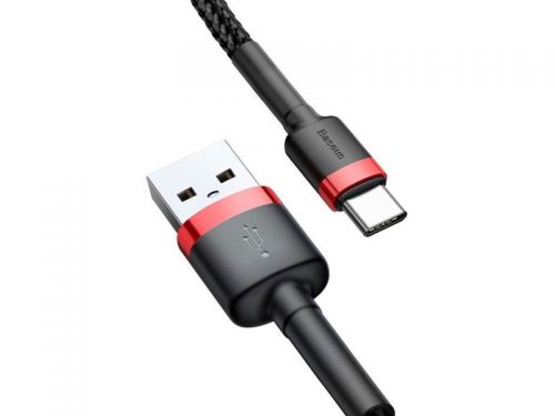 Baseus kabel cafule usb-c 3a 50cm red black