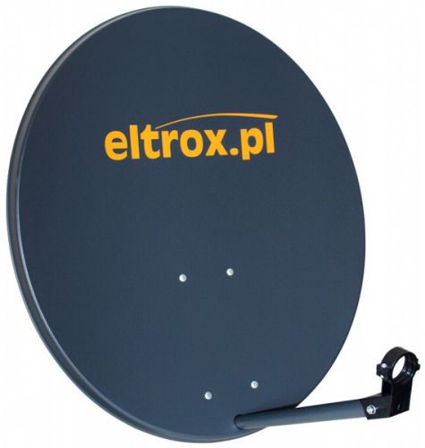 Czasza antena satelitarna 80 cm grafitowa z logiem eltrox.pl - możliwość montażu - zadzwoń: 34 333 5
