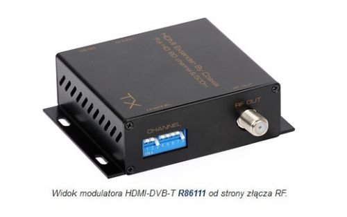 Cyfrowy modulator hdmi - dvb-t (full hd 1080p/60hz) do instalacji monitoringu cctv - możliwość monta
