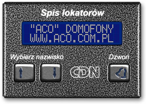 Aco cdn-230e br elektroniczny spis lokatorów brąz - możliwość montażu - zadzwoń: 34 333 57 04 - 37 s