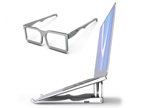 Podstawka uchwyt alogy okulary pod laptop tablet 15.6 cali szary
