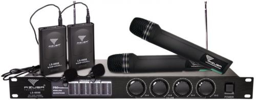 Mikrofon bezprzewodowy 4-kanałowy azusa ls-8888 2 do ręki + 2 na głowę - możliwość montażu - zadzwoń