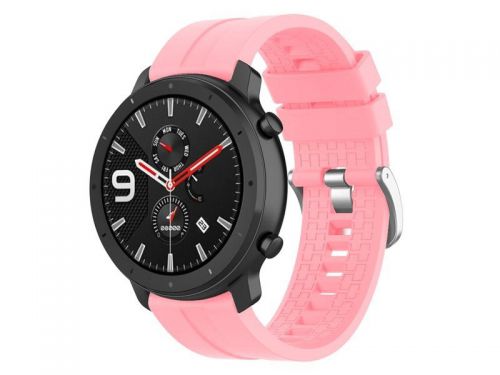Gumowy uniwersalny pasek sportowy alogy soft band do smartwatcha 22mm różowy