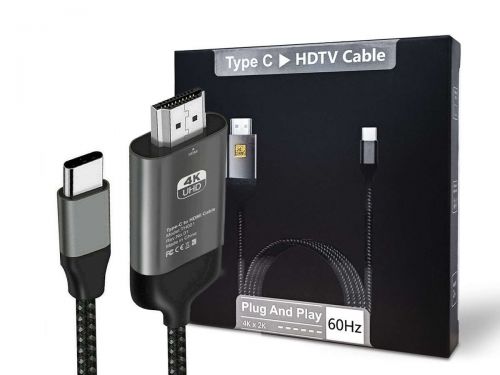 Kabel adapter przewód alogy usb type-c - hdmi 4k/60hz 200cm