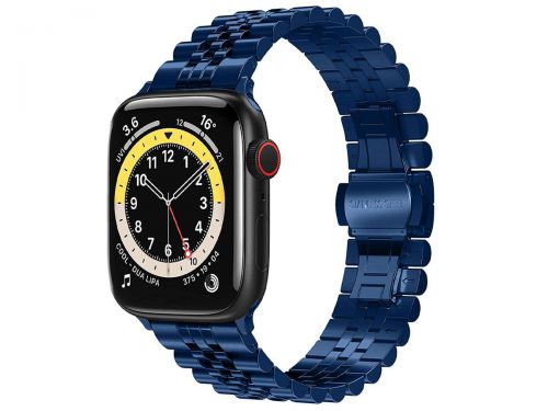 Bransoleta pasek alogy steel strap do apple watch 42/44/45mm niebieski