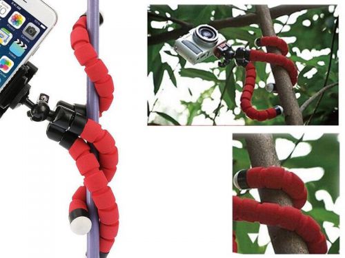 Elastyczny statyw tripod octopus kamera aparat 1/4 czerwony